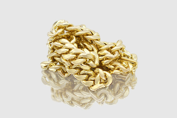 8.5mm Hollow Miami Cuban Yellow Gold Necklace | Uverly