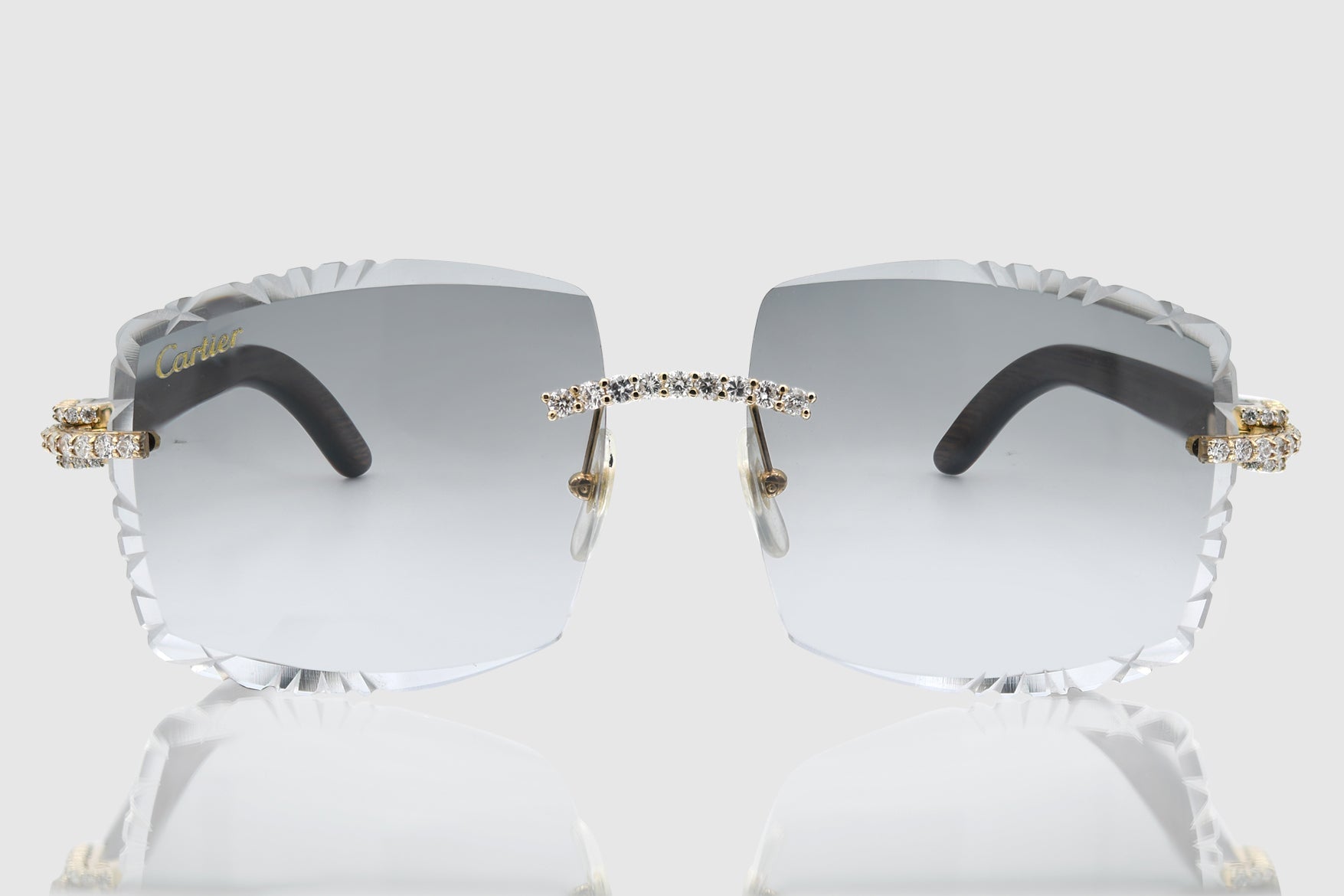 Gray Diamond Cut Sunglasses