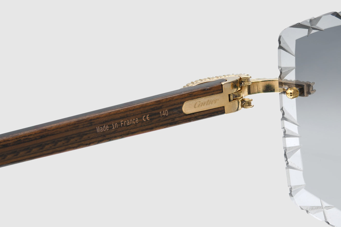 Diamond Cut Cartier White Horn Glasses Visionist CT0052O Big Louie