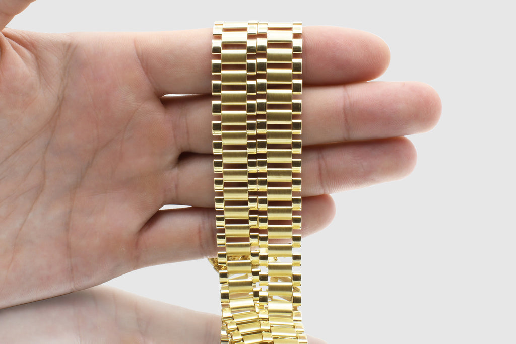 6mm - 30mm Presidential Style Necklace - 10k Gold
