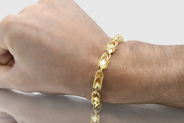 Turkish Link Bracelet - 10k Yellow Gold | Uverly