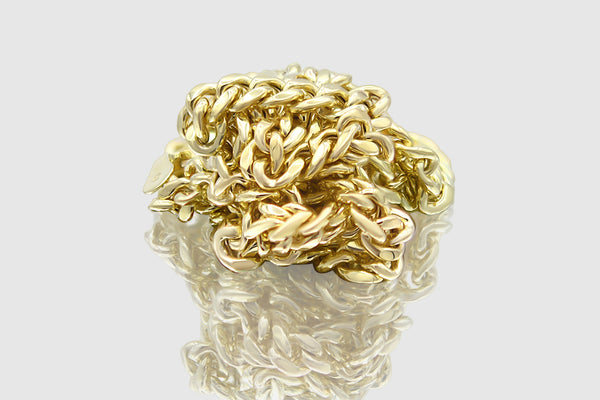 3.75mm Hollow Miami Cuban Yellow Gold Necklace | Uverly