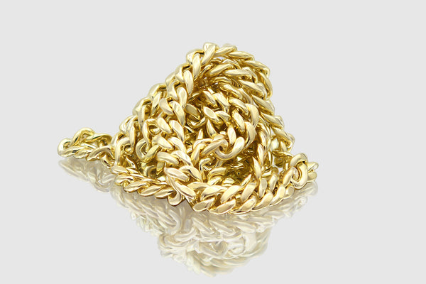 4.5mm Hollow Miami Cuban Yellow Gold Necklace | Uverly