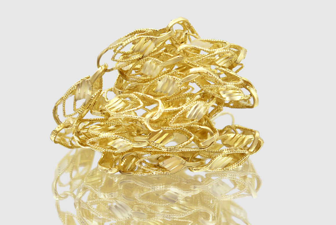3mm - 14mm 10k Turkish Link Solid Yellow Gold Necklace | Uverly