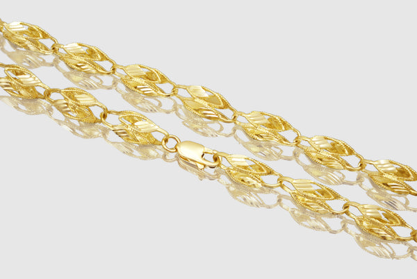 3mm - 14mm 10k Turkish Link Solid Yellow Gold Necklace | Uverly