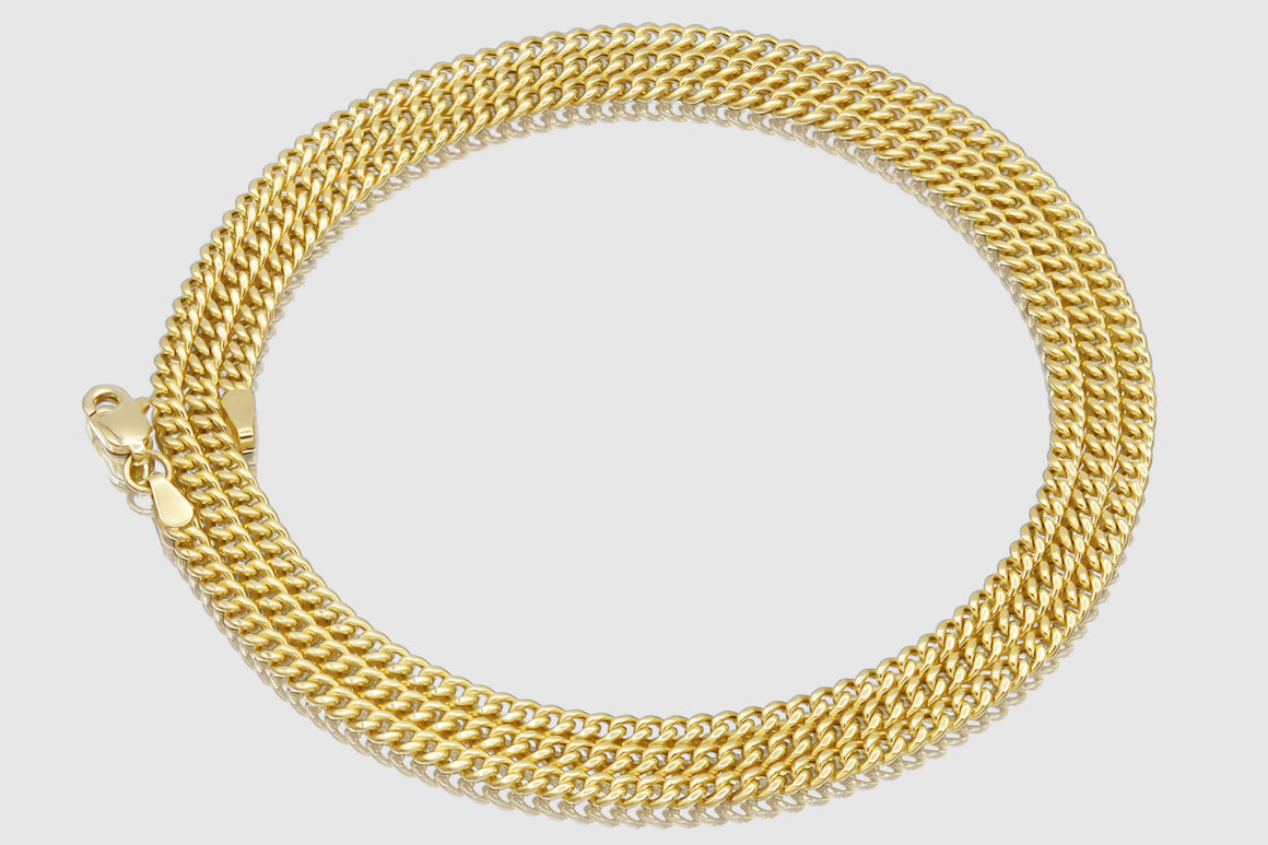 Hollow gold store cuban chain