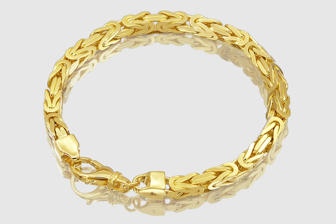 Byzantine Chain Bracelet - 14k Yellow Gold | Uverly