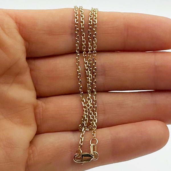 2MM CABLE NECKLACE - 14K YELLOW GOLD - 16" | Uverly