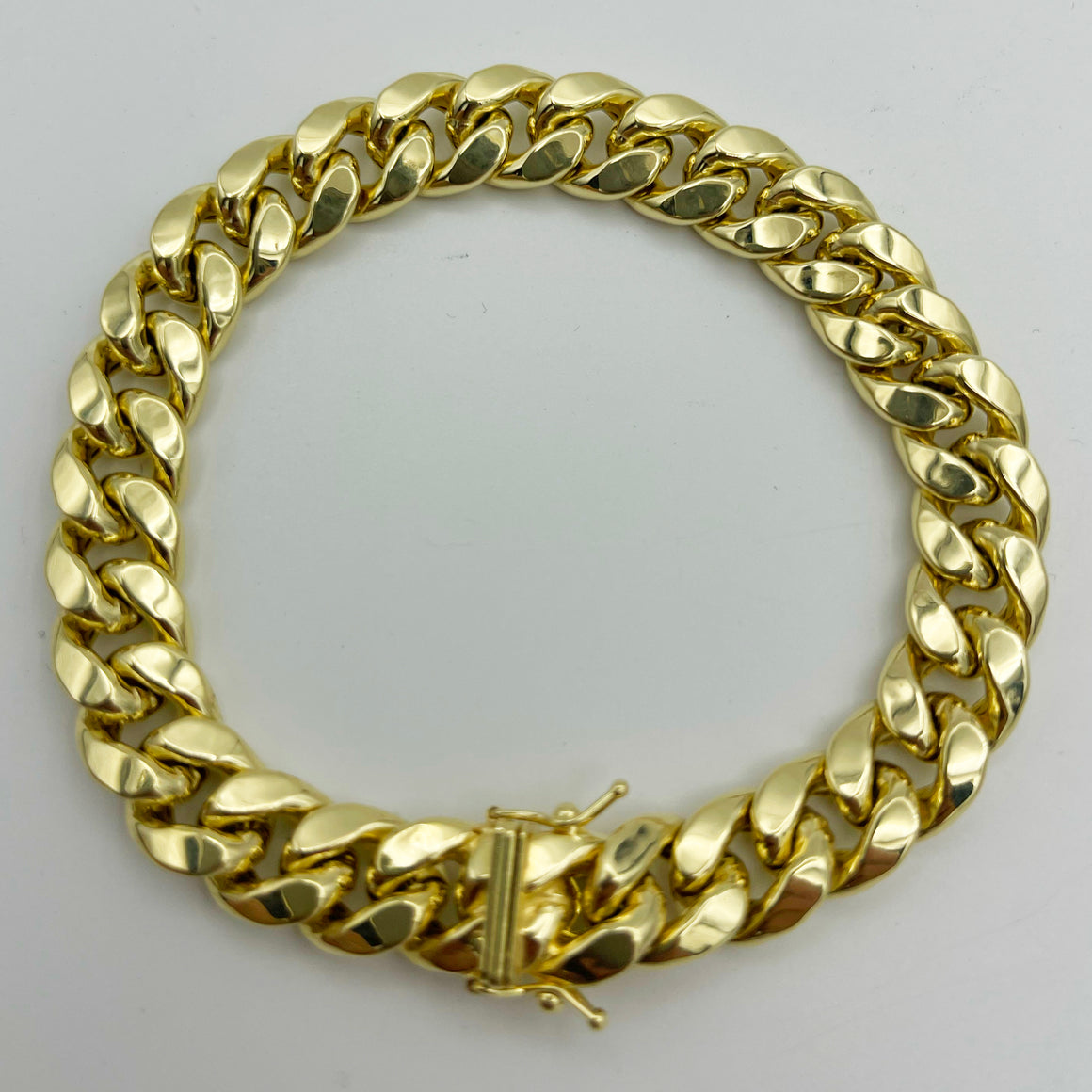 11MM HOLLOW MIAMI CUBAN BRACELET - 14k Yellow Gold - 8.5" | Uverly