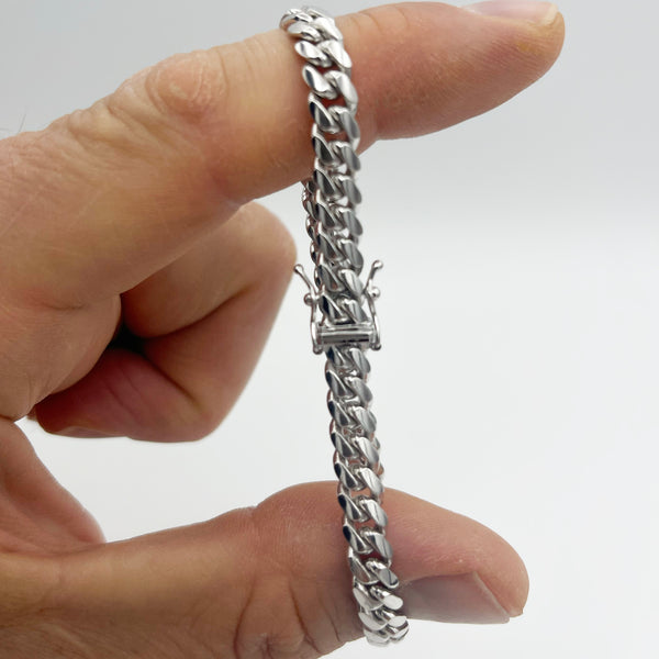 6mm Solid Miami Cuban Bracelet - 14k Yellow Gold - 7.5" | Uverly