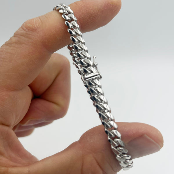 6mm Solid Miami Cuban Bracelet - 14k Yellow Gold - 7.5" | Uverly