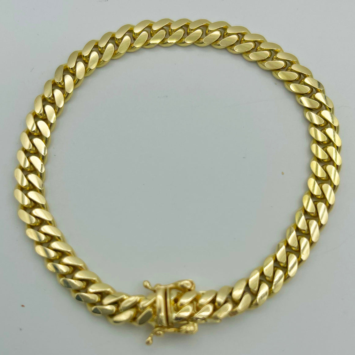 6mm Solid Miami Cuban Bracelet - 14k Yellow Gold - 7" | Uverly