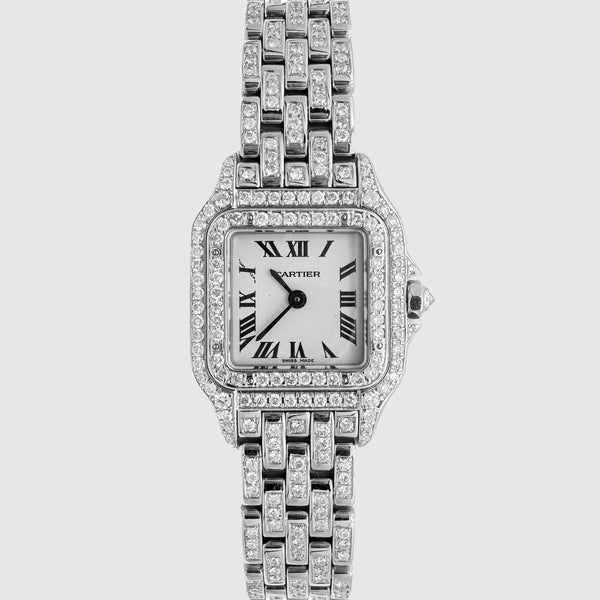 Cartier Panthere Diamond Watch - White Gold | Uverly
