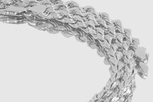 1.5mm - 5mm Rope Chain - 10k Solid White Gold | Uverly