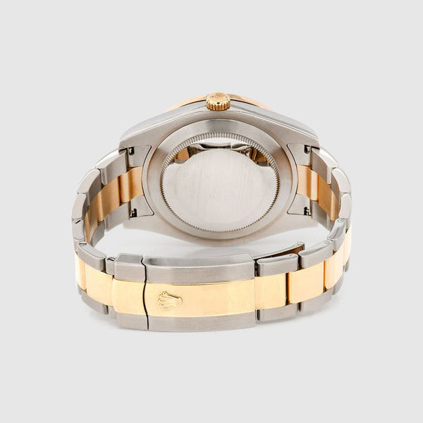 Diamond Rolex DateJust 41mm Two-Tone Black Dial Watch