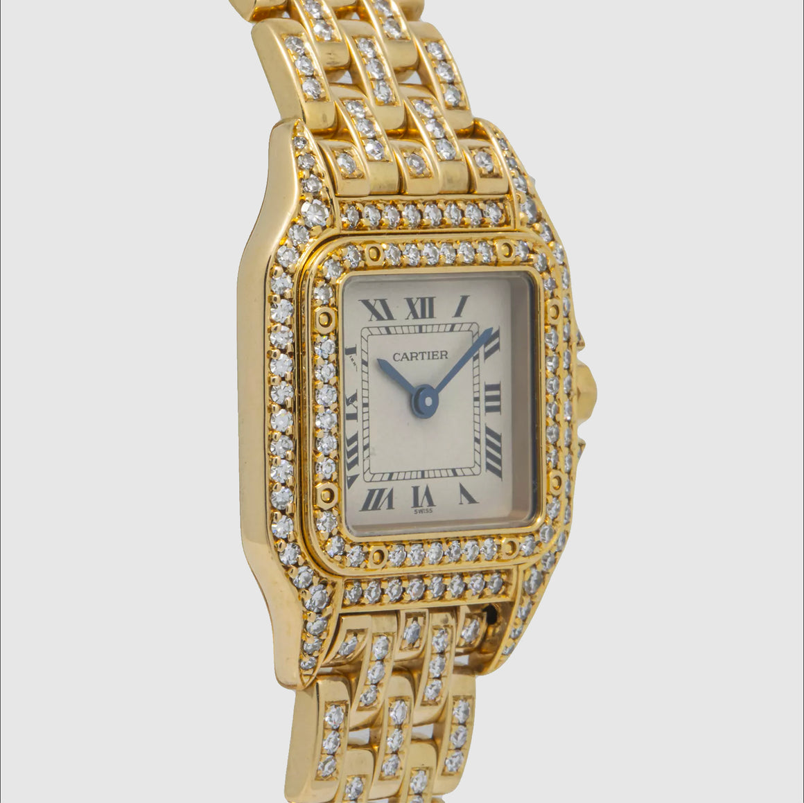 Cartier Panthere Diamond Watch - 18k Yellow Gold - Small Women's Model | Uverly