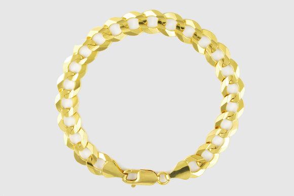 Curb Link Bracelet - 14k Solid Yellow Gold | Uverly