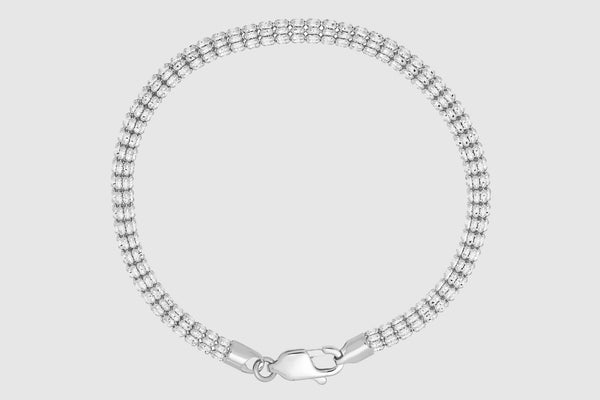 Ice Bracelet - 14k White Gold | Uverly