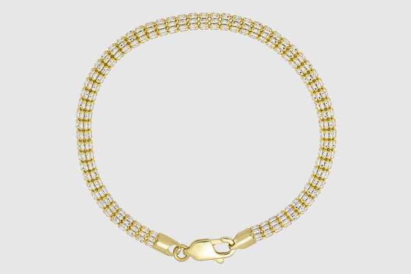 Ice Bracelet - 14k Yellow Gold | Uverly