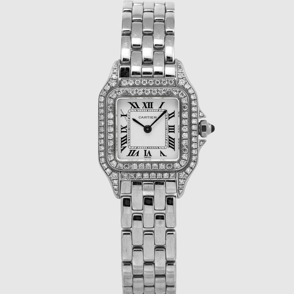 Cartier Panthere Diamond Watch - Stainless Steel - Small Women's Model - 1.55