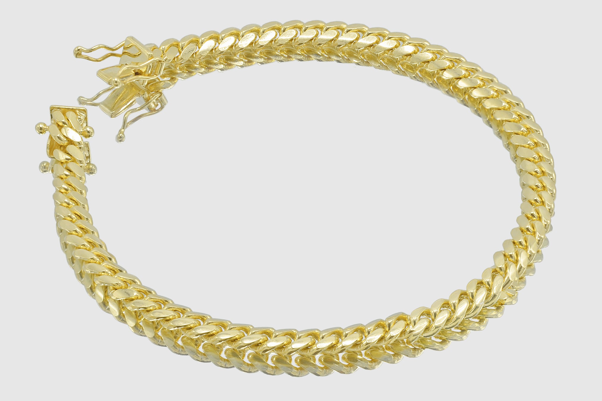 10k Yellow Gold Hollow Wheat Palm Bracelet | LoveBling