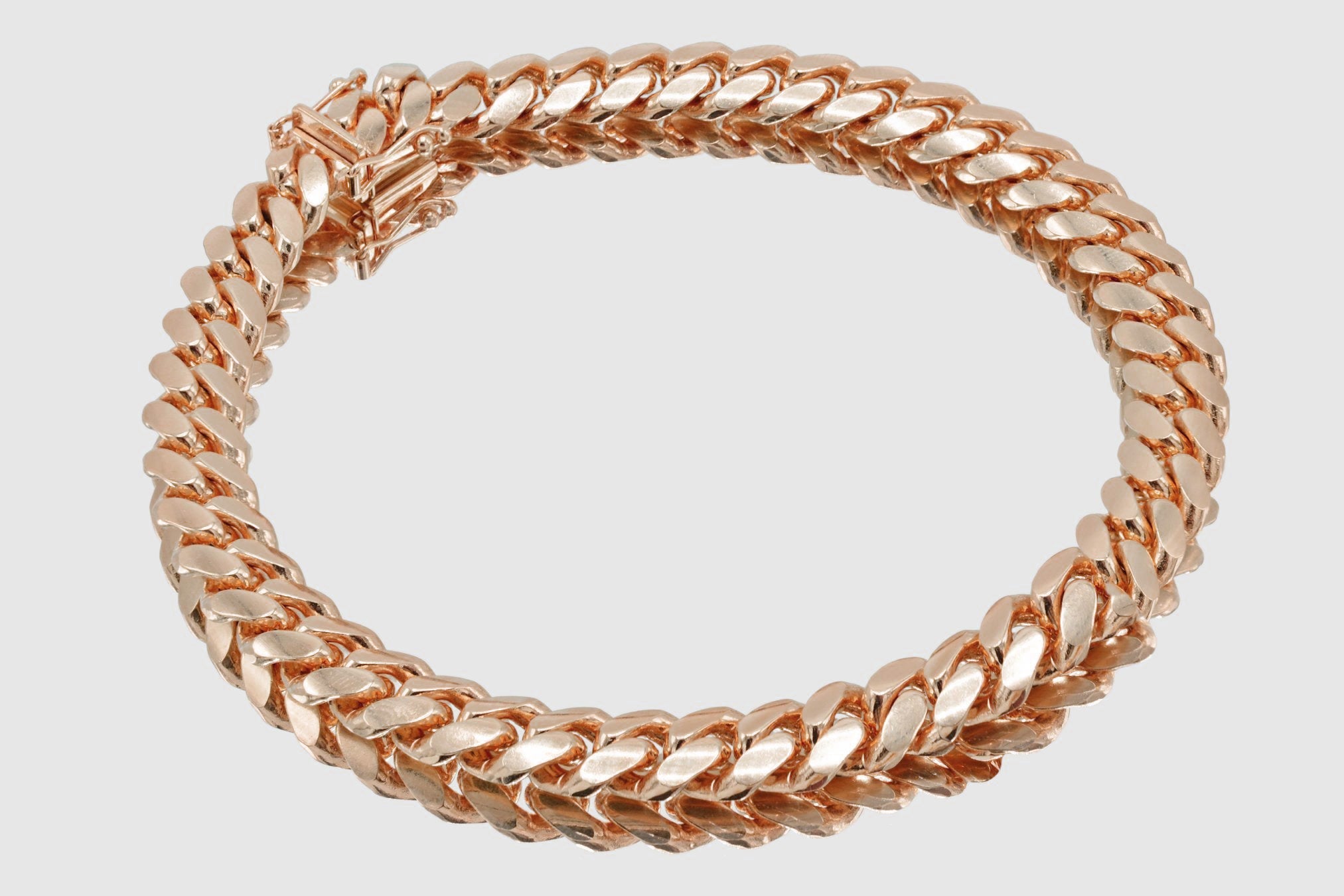 8mm Solid Miami Cuban Gold Bracelet - Main Image