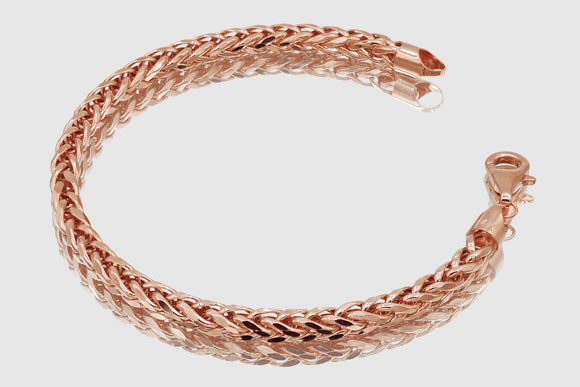 2.5mm - 5.5mm Wheat Bracelet - 10k Rose Gold | Uverly