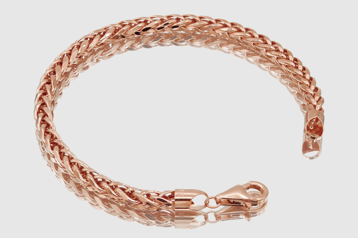 Wheat Bracelet - 14k Rose Gold | Uverly