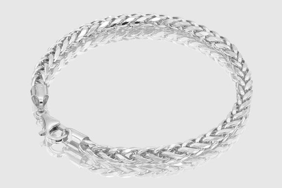 2.5mm - 5.5mm Wheat Bracelet - 10k White Gold | Uverly