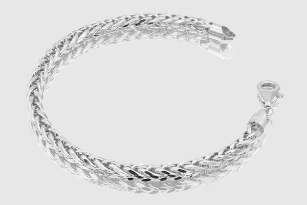 Wheat Bracelet - 14k White Gold | Uverly