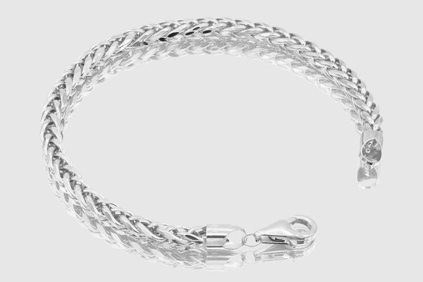 Wheat Bracelet - 14k White Gold | Uverly