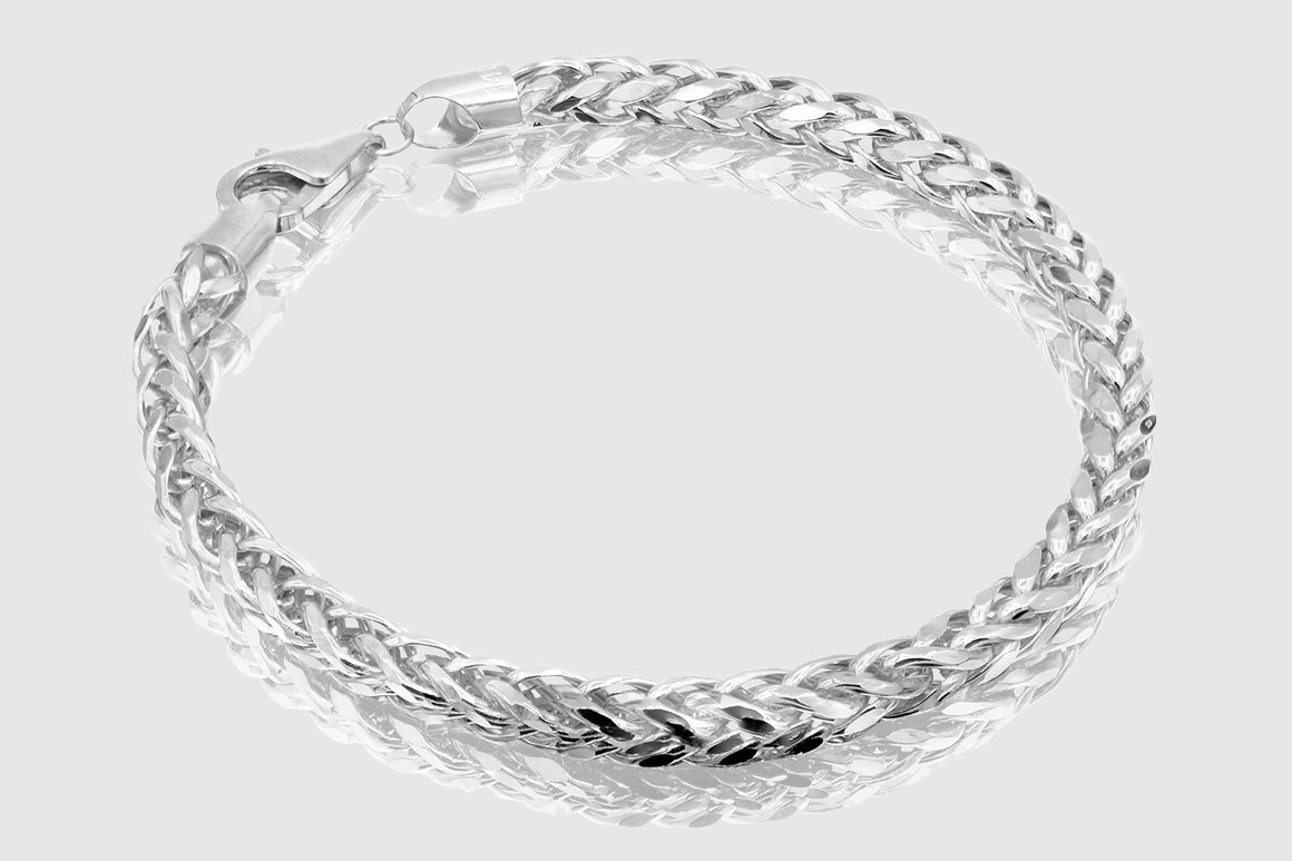 Wheat Bracelet - 14k White Gold | Uverly