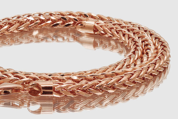 Wheat Chain - 10k Rose Pink Rose Gold | Uverly