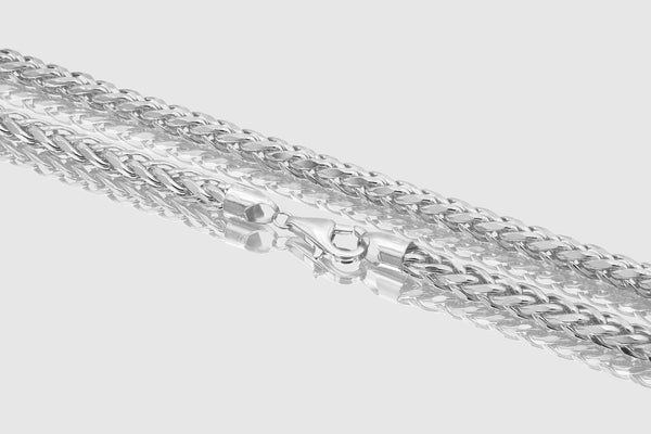 2.5mm - 5.5mm Wheat Chain - 14k White Gold | Uverly