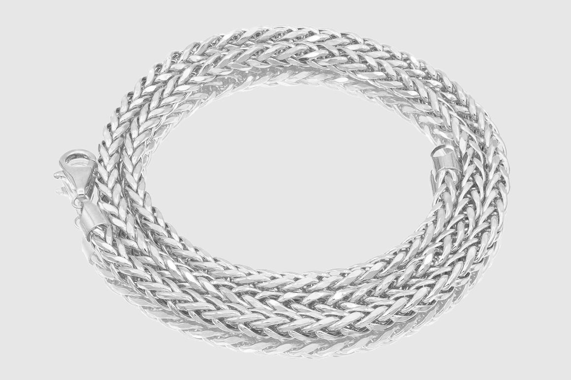 2.5mm - 5.5mm Wheat Chain - 14k White Gold | Uverly