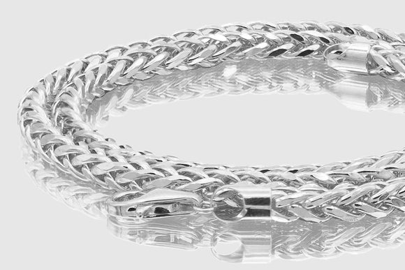 2.5mm - 5.5mm Wheat Chain - 14k White Gold | Uverly