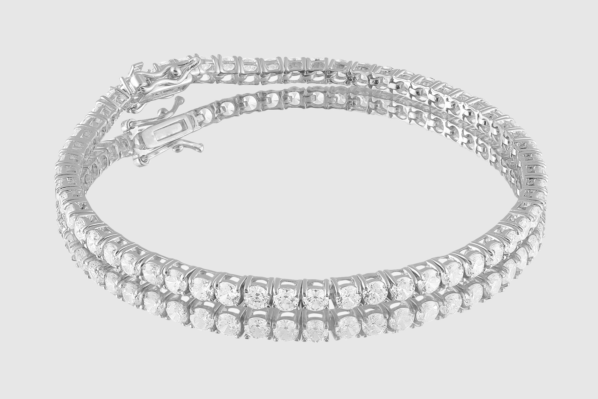 4 Carat Total Natural Diamond Tennis Bracelet Ball Chain Style in - Ruby  Lane