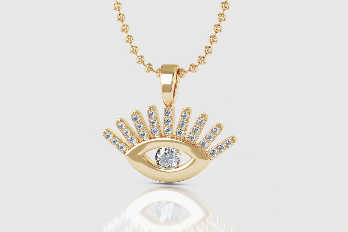 14k or 18k Gold BMW i8 Yellow and Diamond Pendant - Uverly