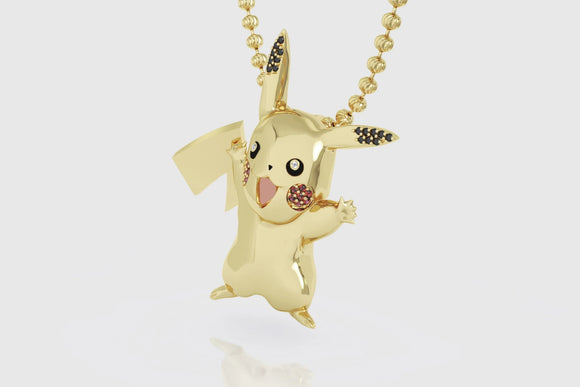Pikachu Pendant 14K Yellow Gold