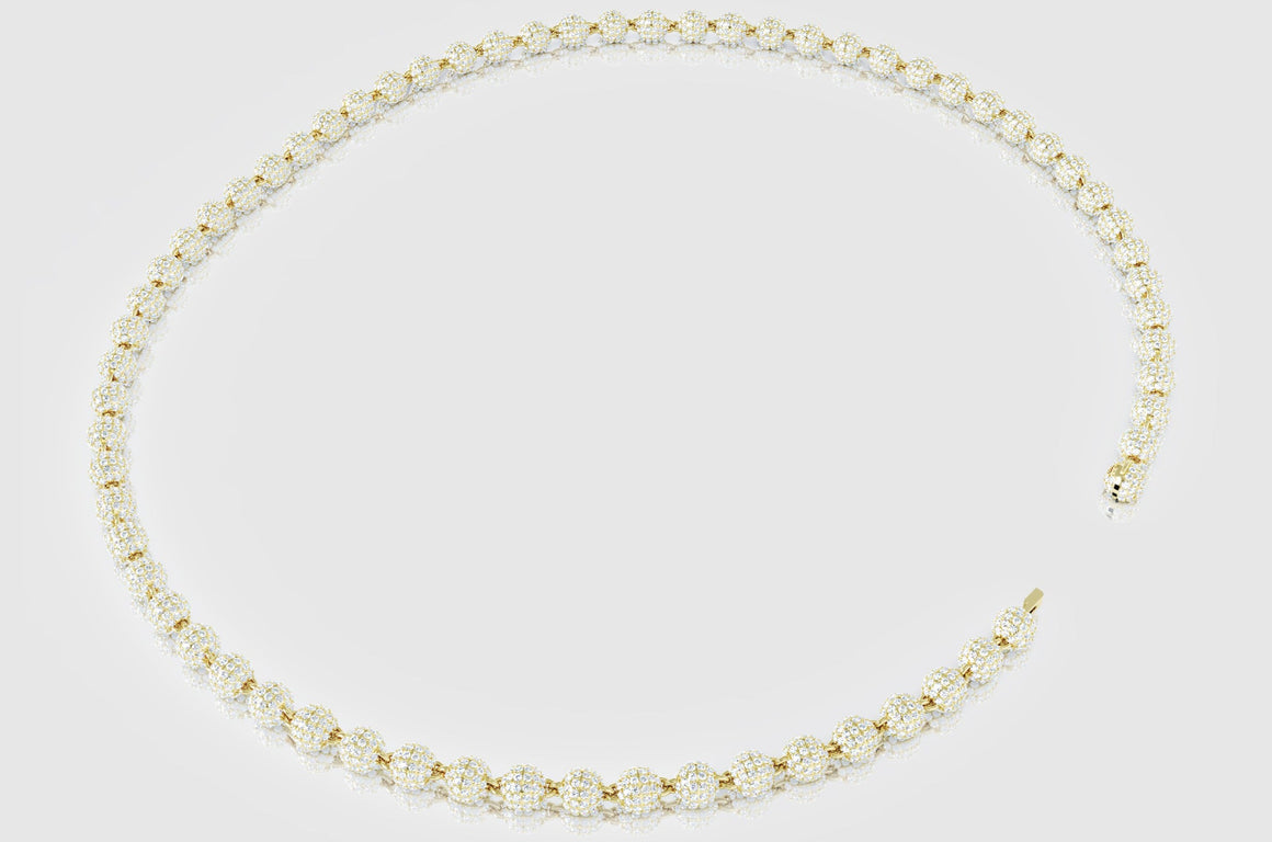 7mm Diamond Ball Bead Necklace