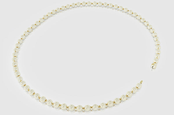 7mm Ball Bead Diamond Necklace