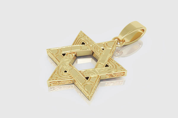 Star of David Pendant Yellow Gold