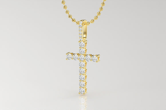 2.5mm Diamond Tennis Cross