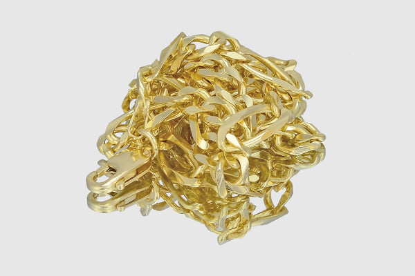 2mm - 12mm Figaro Chain Necklace - 14k Solid Yellow Gold | Uverly