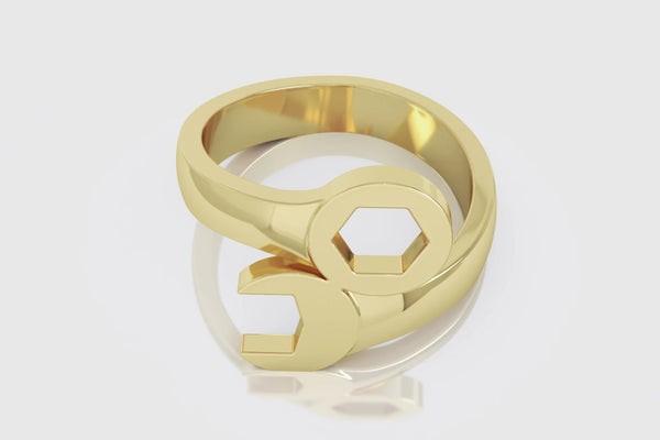 Mechanics Ring Yellow Gold