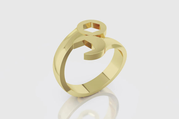 Mechanics Ring Yellow Gold