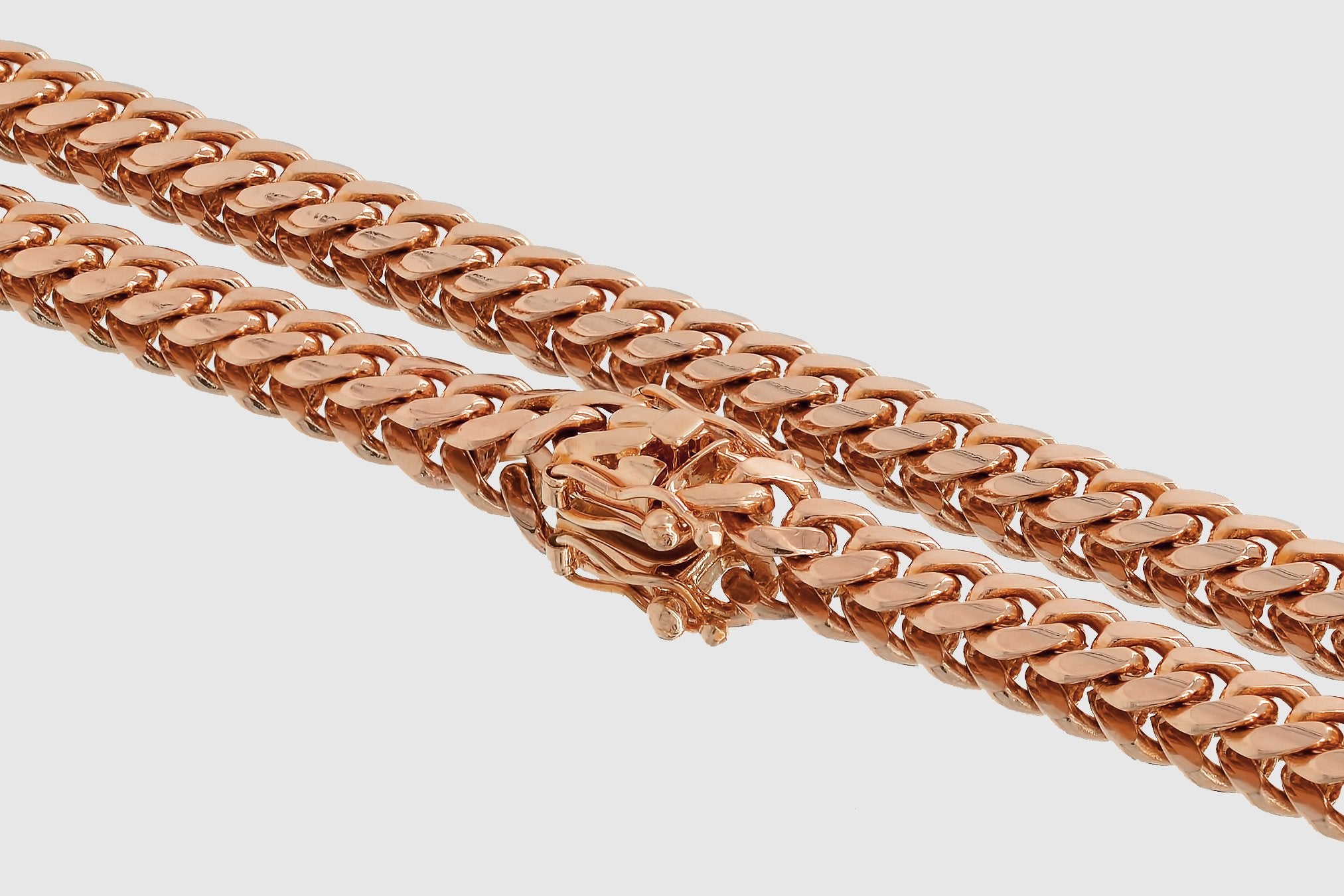 10K Rose Gold Cuban Link Chains 20 Inches / 7 mm / 10K