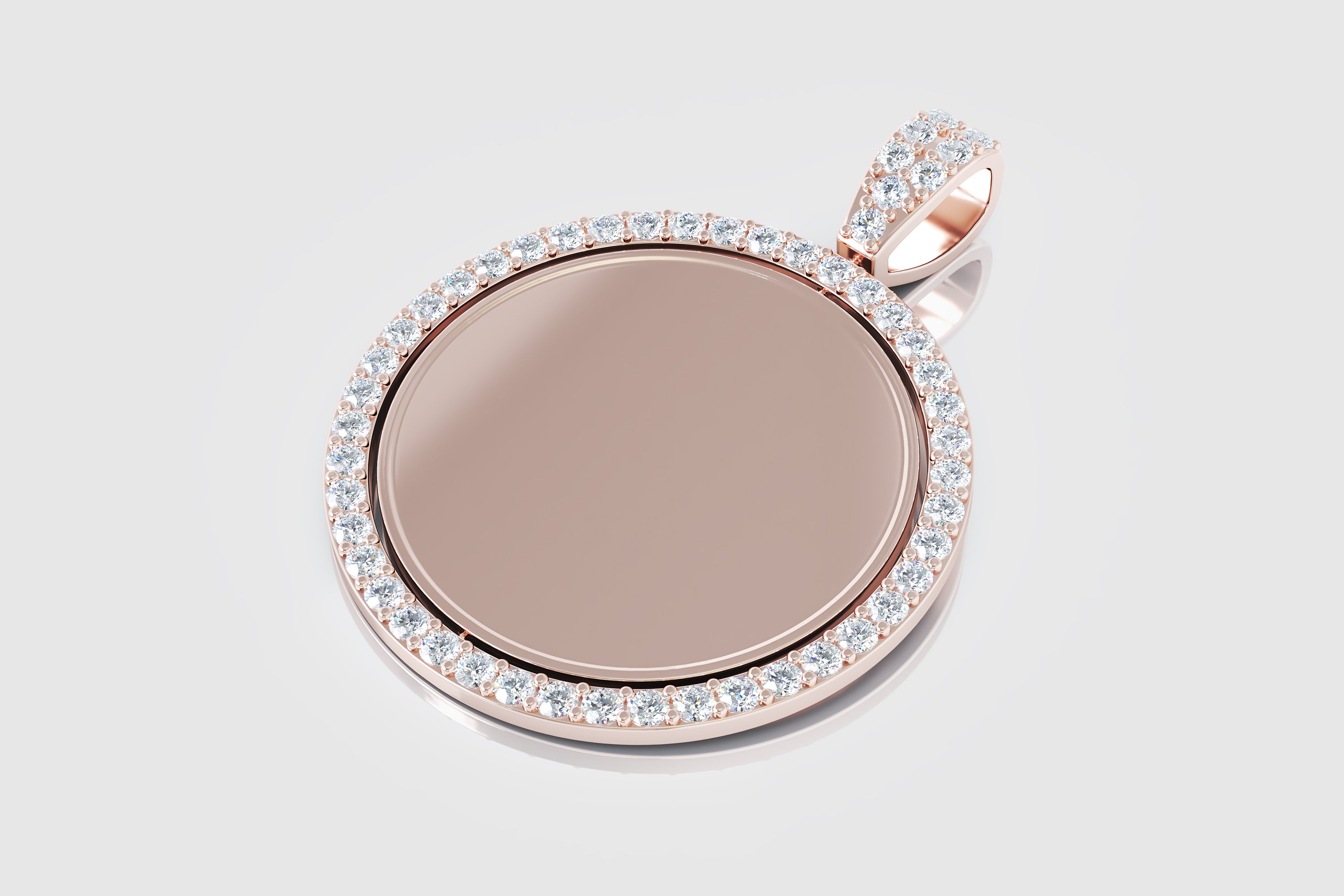 Photo Memory Pendant 10k Yellow Gold Diamond Memory Pendant