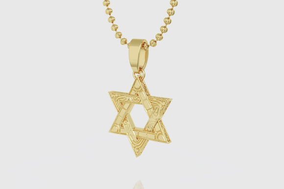 Star of David Pendant Yellow Gold