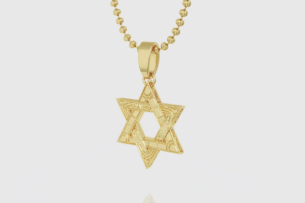 Star of David Pendant Yellow Gold
